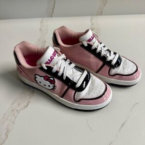 Hello Kitty Pink and Black Kids Sneakers women’s size 6